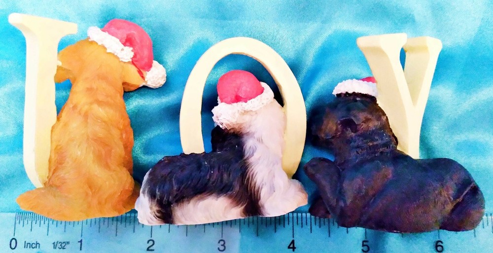 JOY - Small PUPPY DOG FIGURINES Table Decor