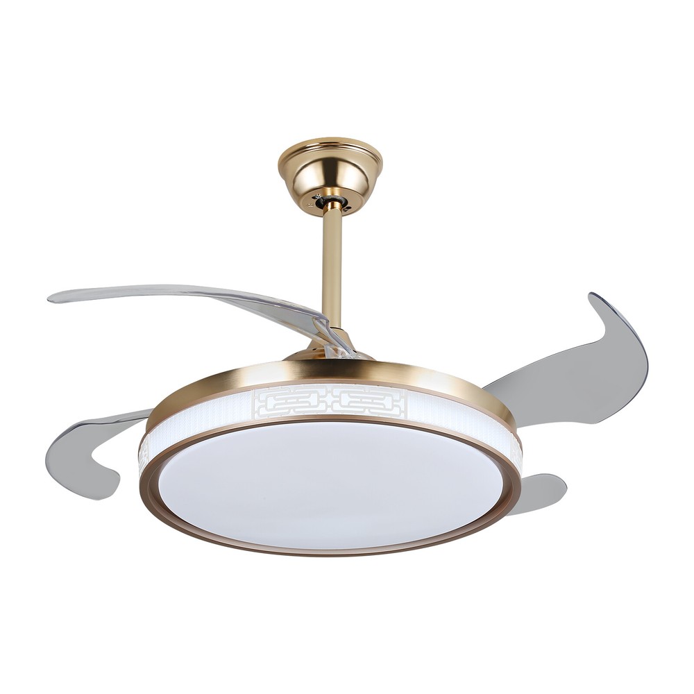 Indoor Ceiling Fan Light with Remote Control, Ceiling Fan Lamp for Bedroom