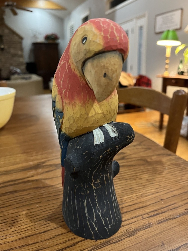 Hand Carved Parrot