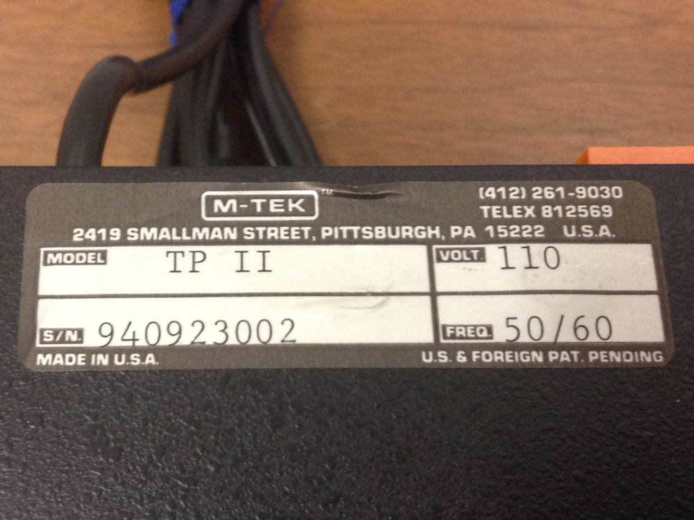 M-TEK - Model TPII - Thermalpulse Flowmeter - UNUSED