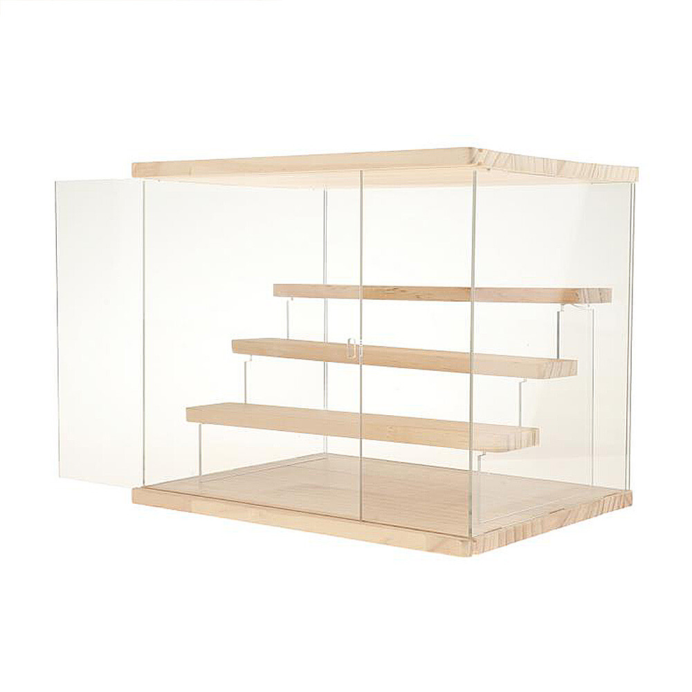 4 Layer Acrylic Display Case 11.8"x9.45"x10.24" Clear Box Dustproof Showcase