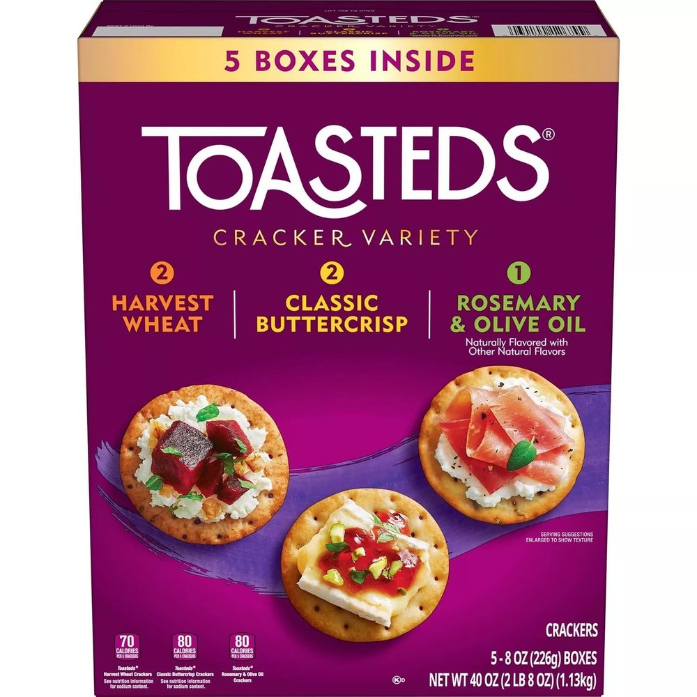 Toasteds variety Pack Crackers 40 OZ