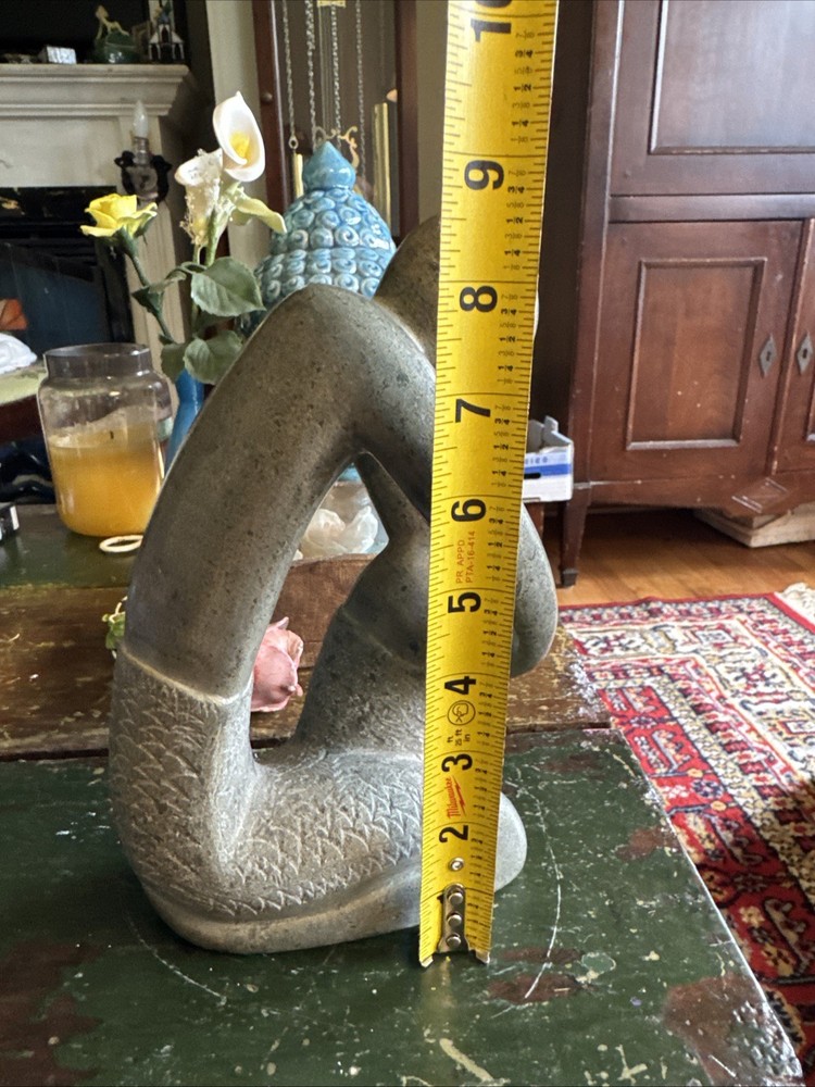 Hand Carved Grey Polished Granite Stone Sculpture