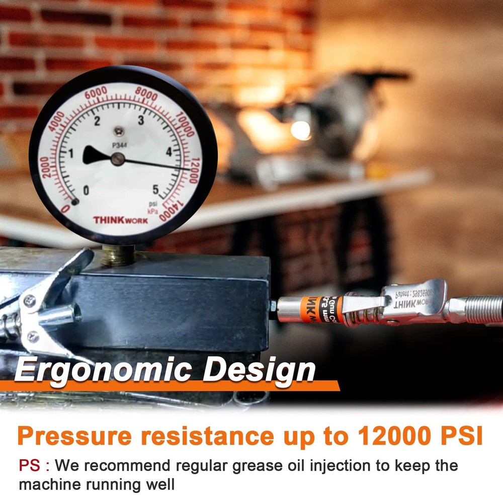 THINKWORK Grease Gun Coupler, 0.53" Tips, Coupler