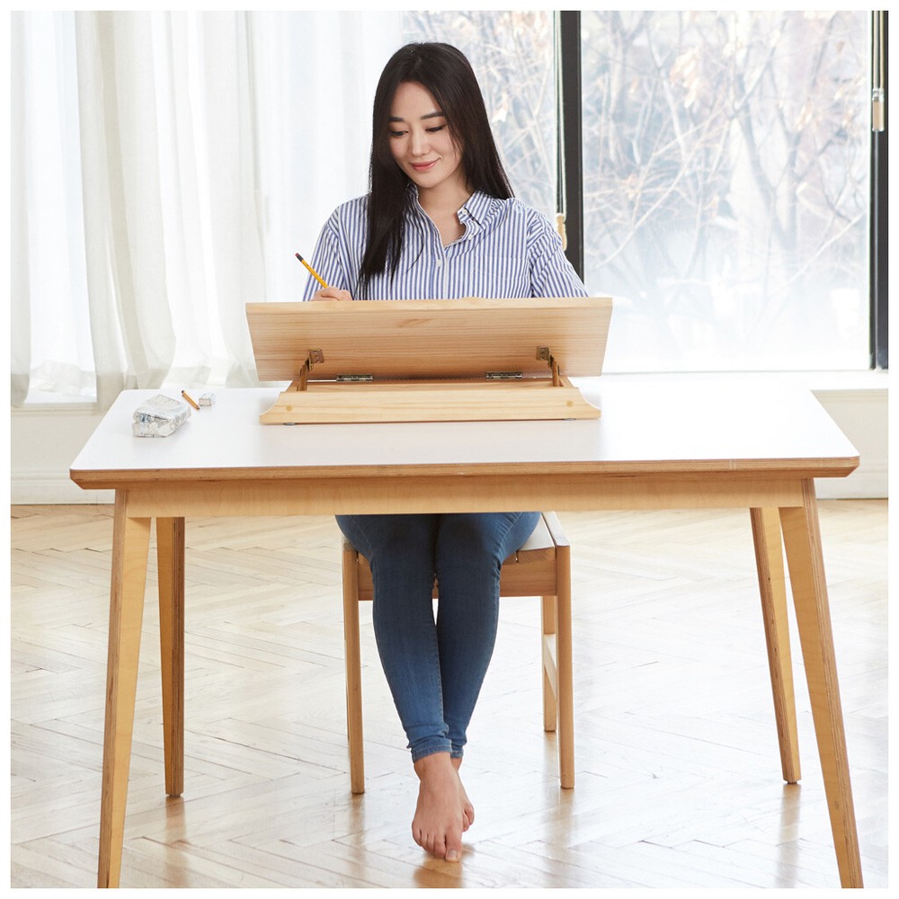 [Upright Tree] Angle-adjustable Side Desk 600 / 800 Pine