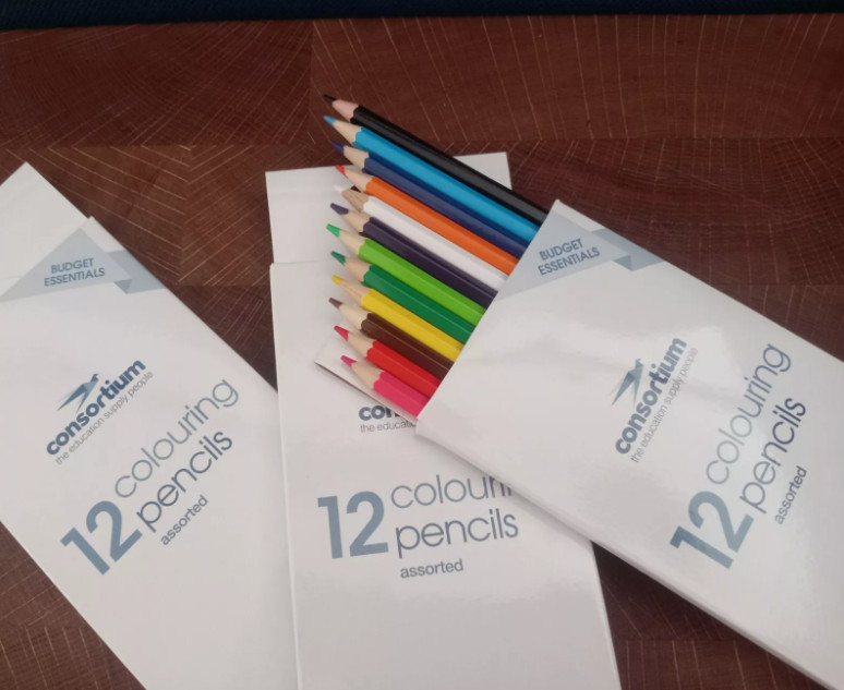 PACKS OF 12 ASSORTED COLOURING PENCILS