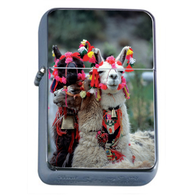 Llamas D8 Flip Top Oil Lighter Wind Resistant