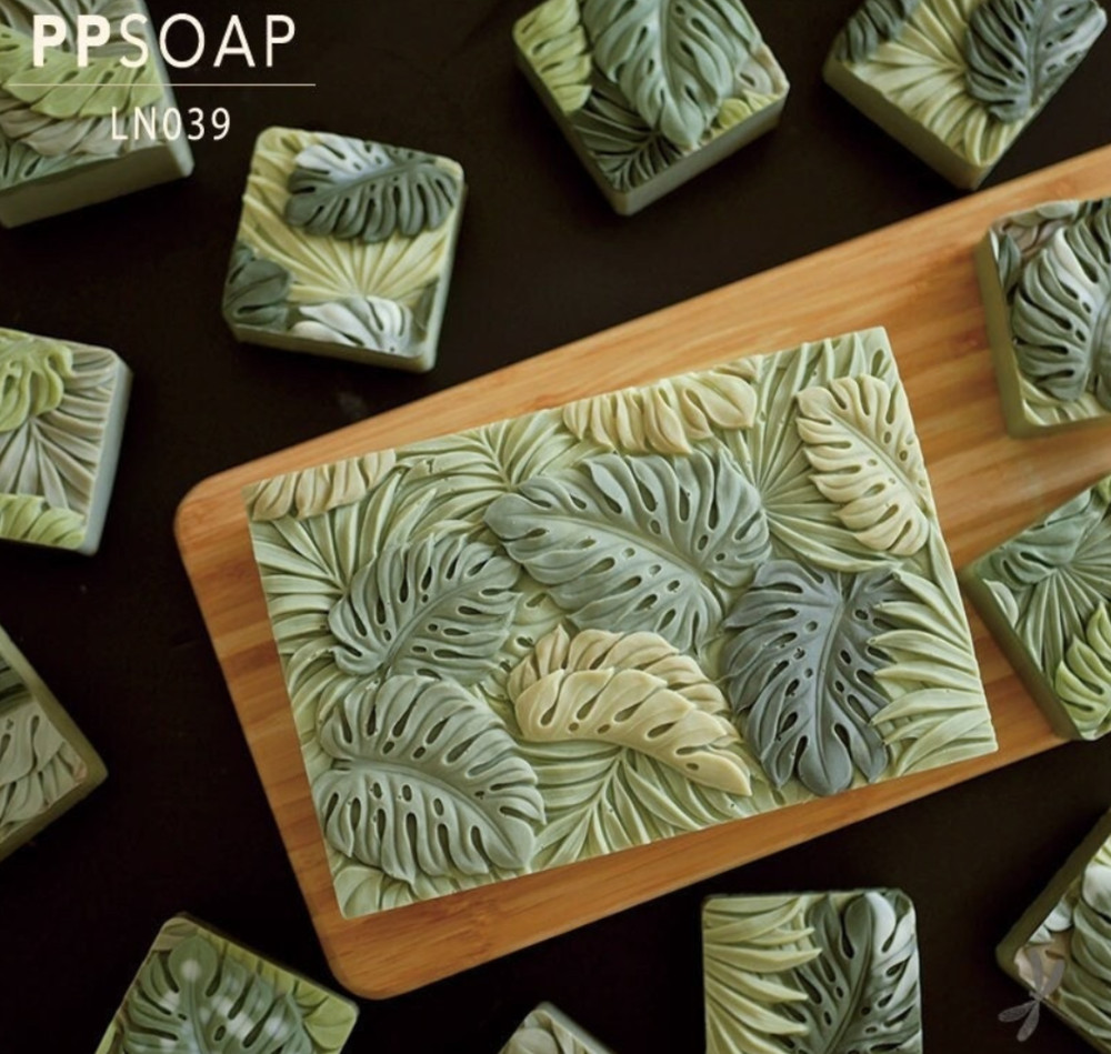 Fern Leaf Nature Pattern Bar Soap Making Supply Silicone Mould DIY