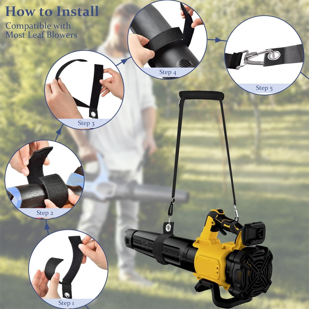 Universal Adjustable Leaf Blower Straps with Anti - Slip Padding, Shoulder...