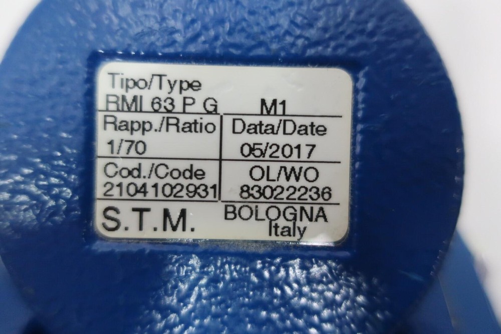Stm RMI63PG Right Angle Gear Reducer 70:1
