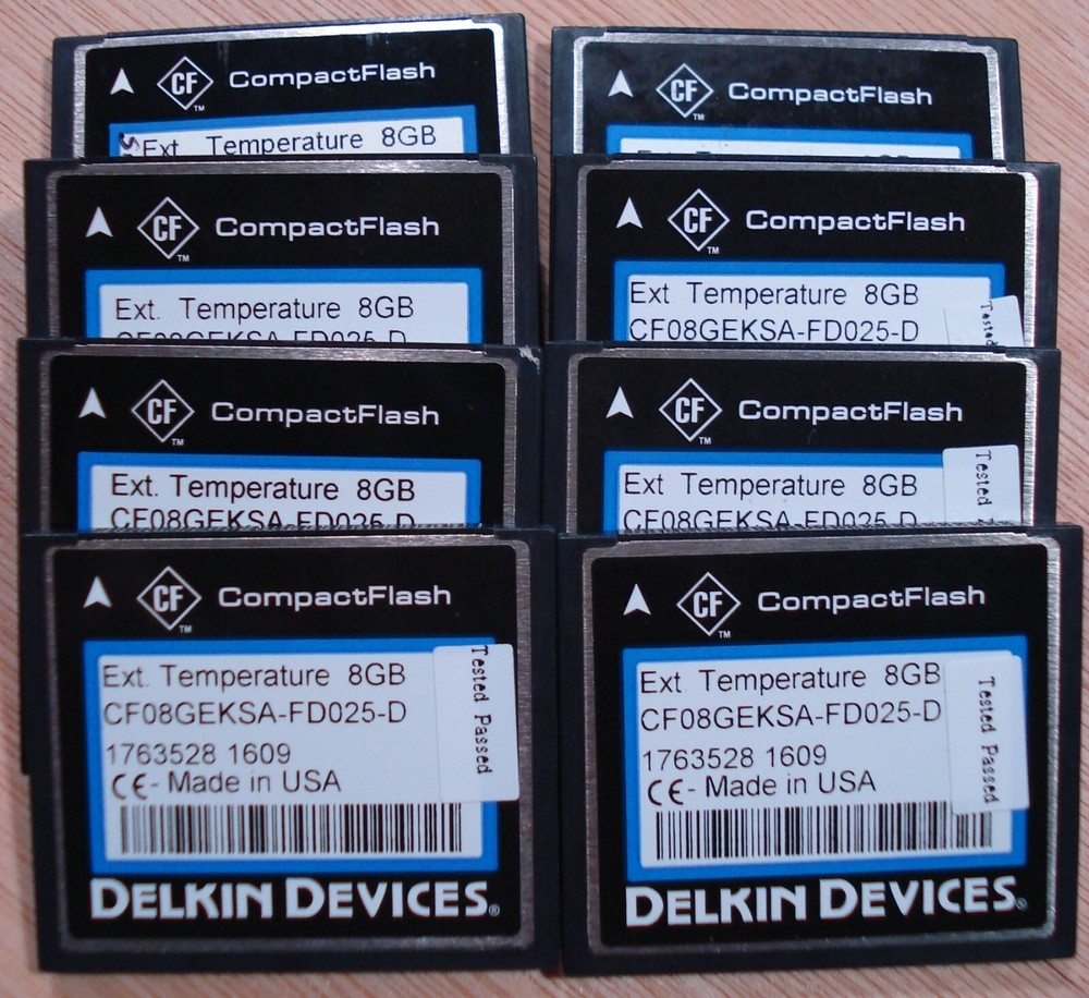 Compact Flash 8GB x 8 units. Used. Very Good condition.