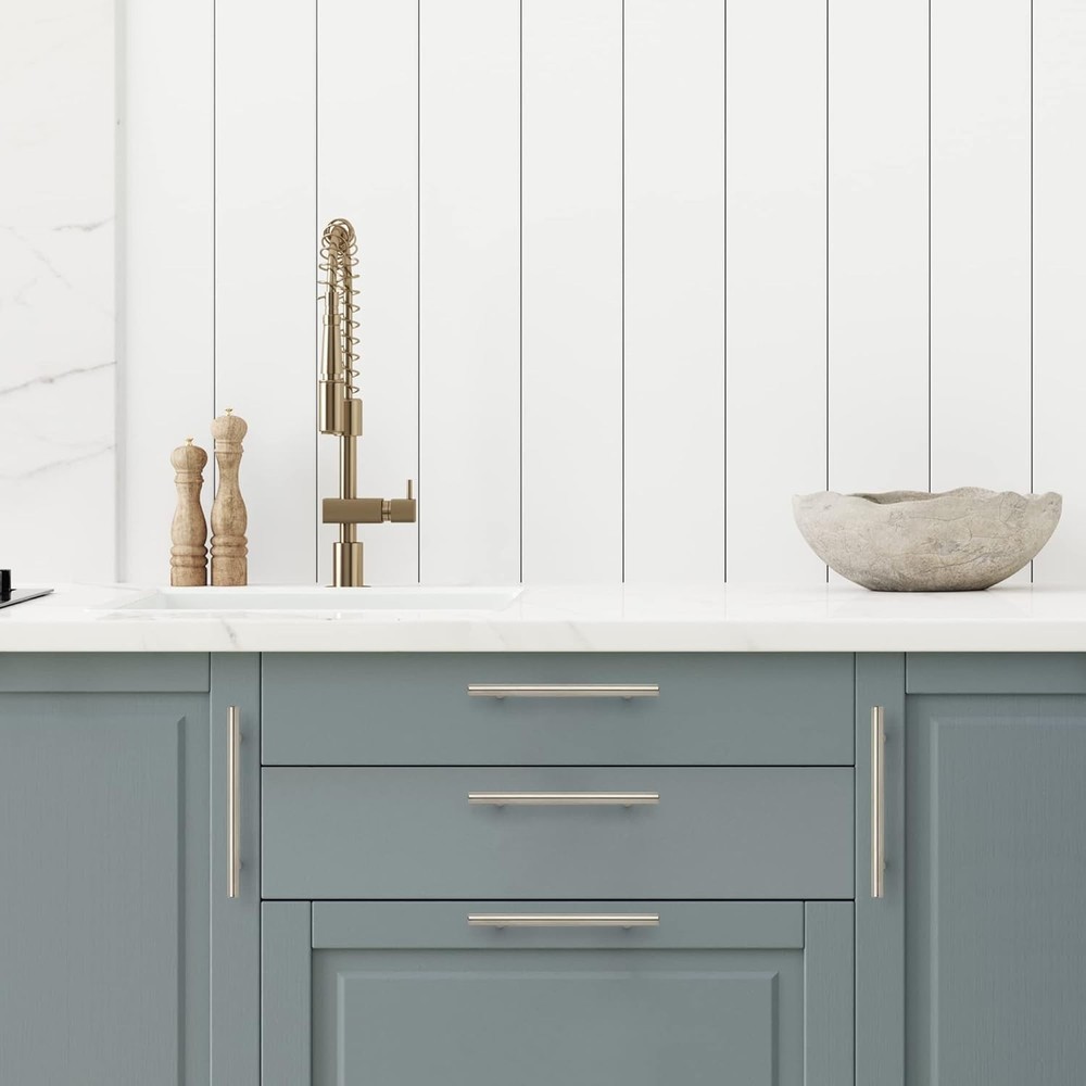 Classic Satin Nickel Cupboard Pulls - 5" Center - 30 Count