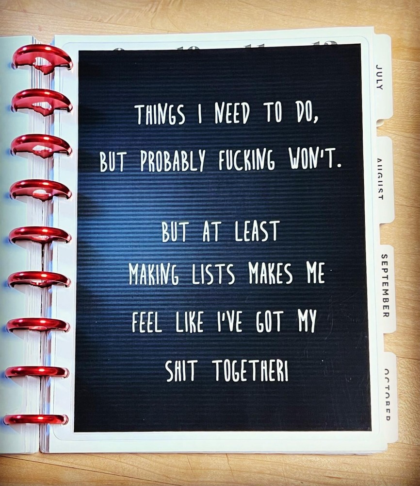 "S**T Together" Mature Language Two-Sided Dashboard for use with Happy Planner~