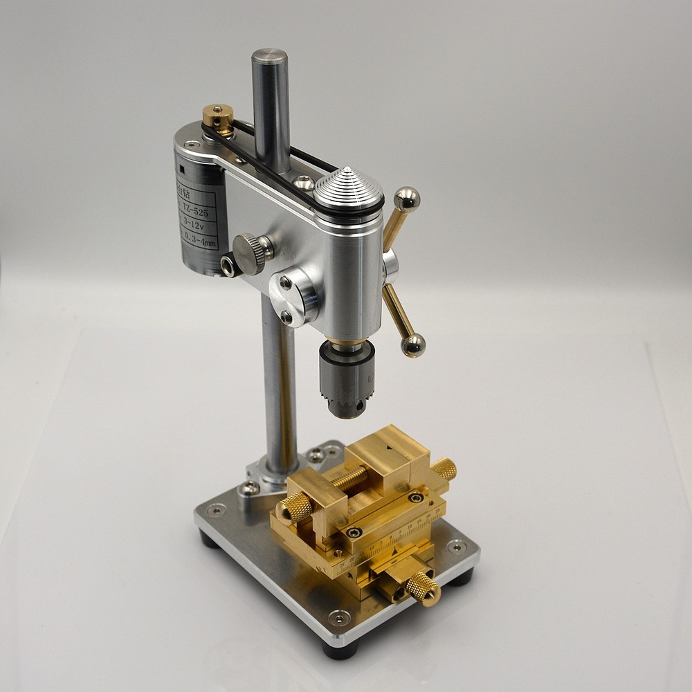Mini Precision Drill Press with Brass XY Slide – Watchmaker-Grade Accuracy