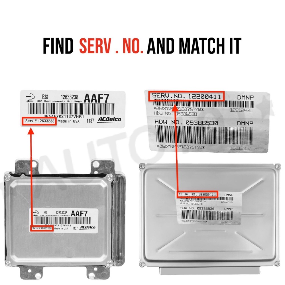 ✅ VIN programmed SERV 12597521 Engine Computer Module PCM ECM ECU GM