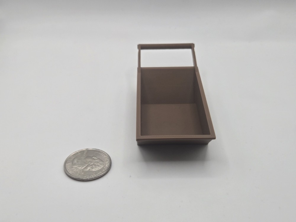 1/64 Scale 12 Cubic Yard Bedding Box in Brown
