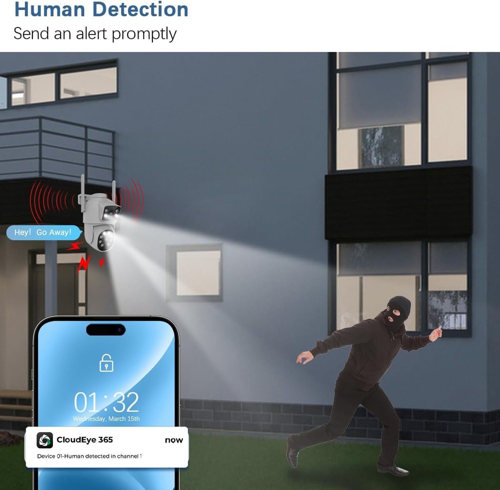 4x 4MP Network Cam Wireless Security Camera System Two Way Audio IR Night Vision