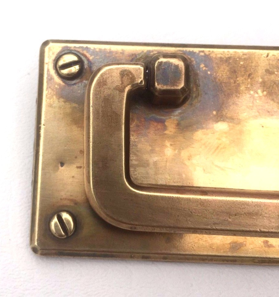 Brass Antique Hardware Arts & Crafts Mission Handle drawer pull 4"centers