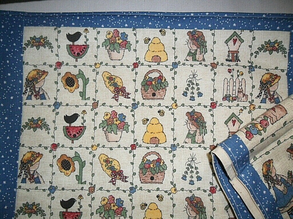 Handmade Placemats and runner garden theme