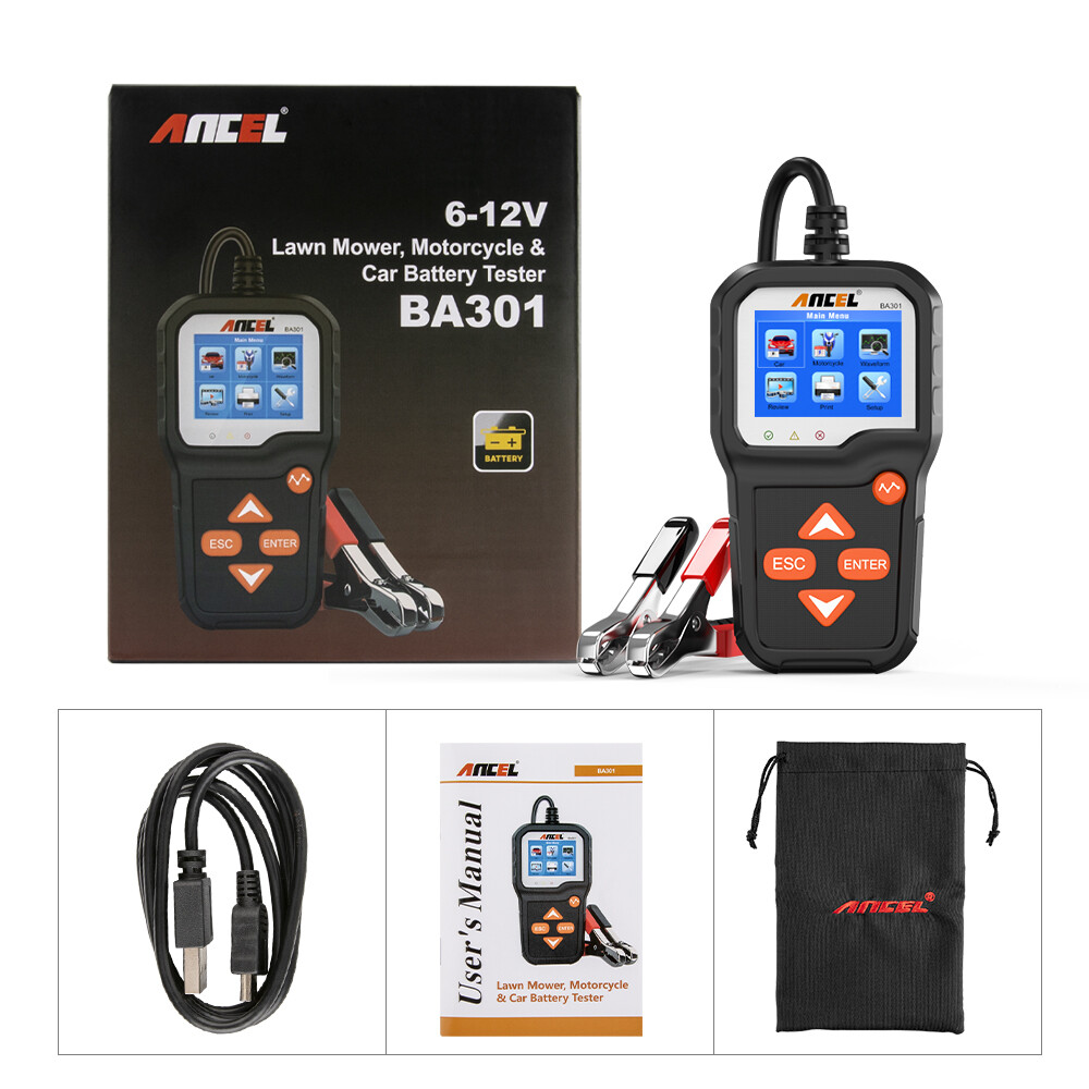 ANCEL BA301 Battery Load Tester Analyzer 6V 12V Voltage Cranking Charging System