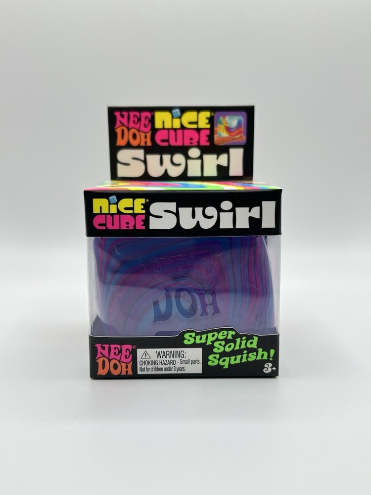 Schylling NeeDoh Nice Cube SWIRL - Super Solid Squish! - RANDOM COLOR!