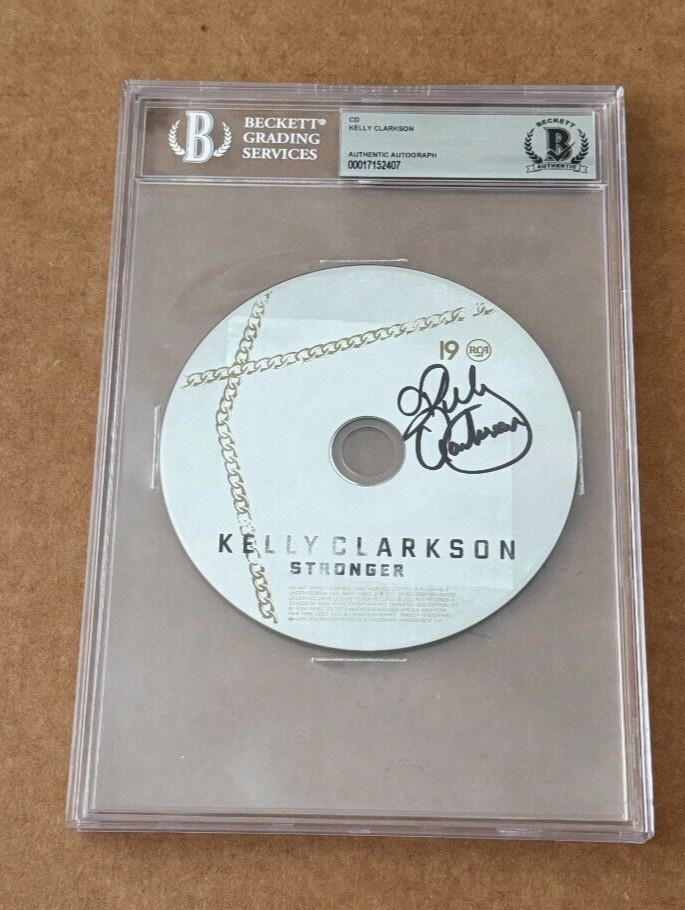 KELLY CLARKSON SIGNED STRONGER CD BECKETT BAS AUTHENTIC