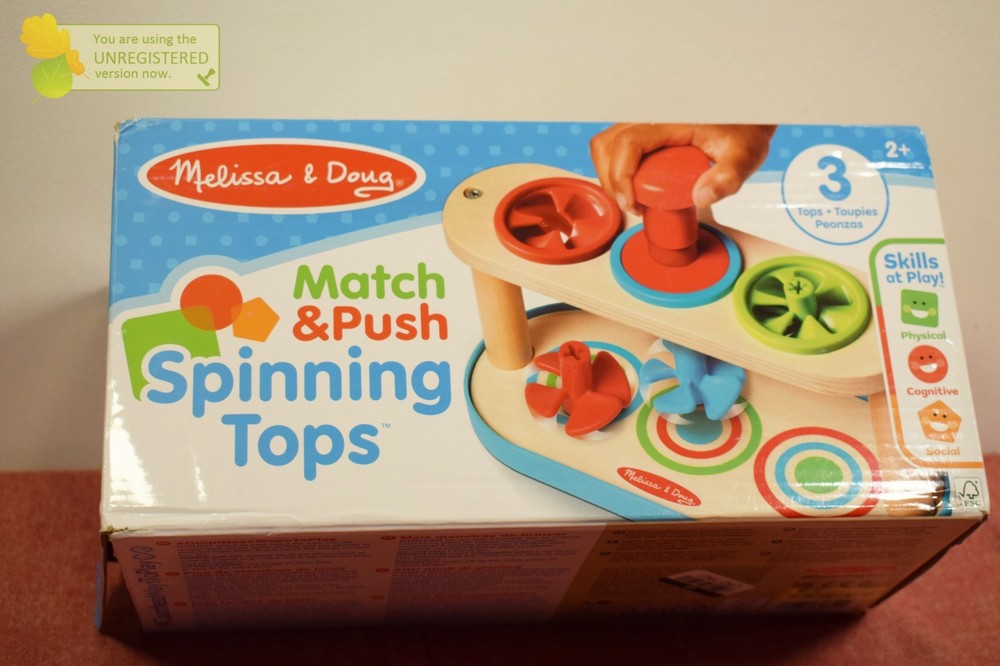 Melissa & Doug Match & Push Spinning Tops
