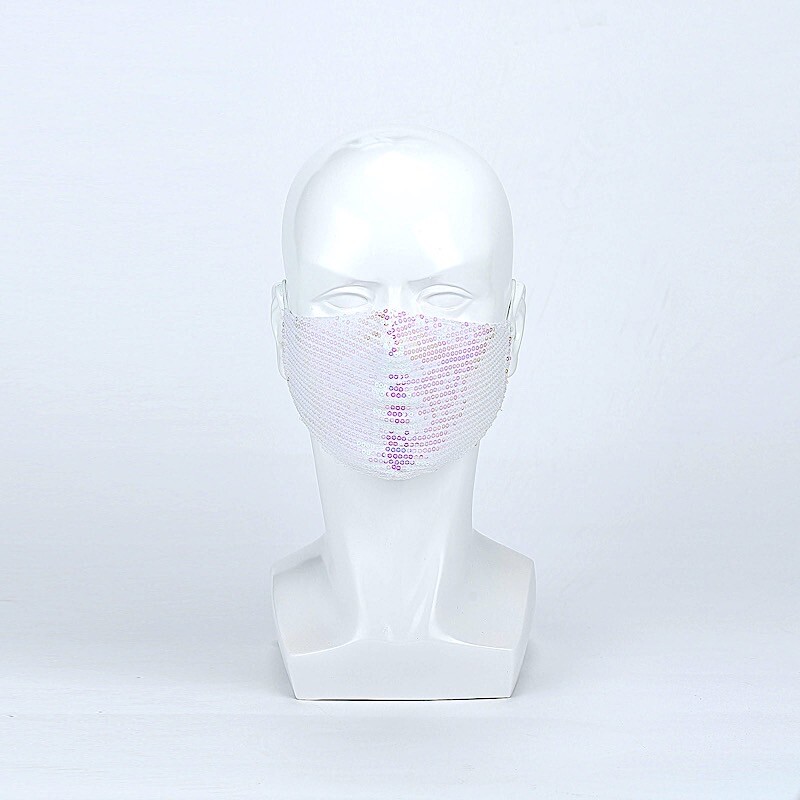 5 FACE MASKS Sequined Cotton Breathable Earloop PPE Safety Protective Covers