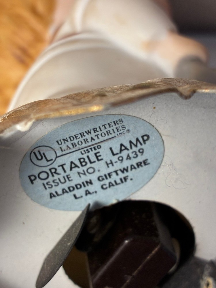 Underwriters Laboratories Portable Lamp - Night Light. Baseball Player *Tested
