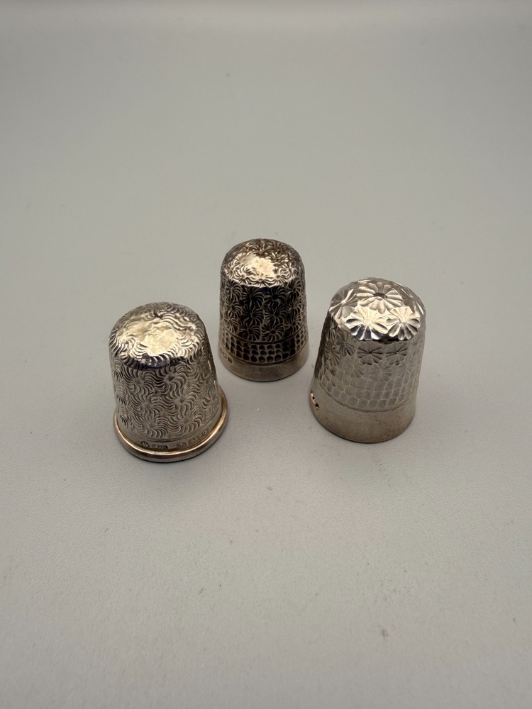 Antique Sterling Silver Thimble Lot