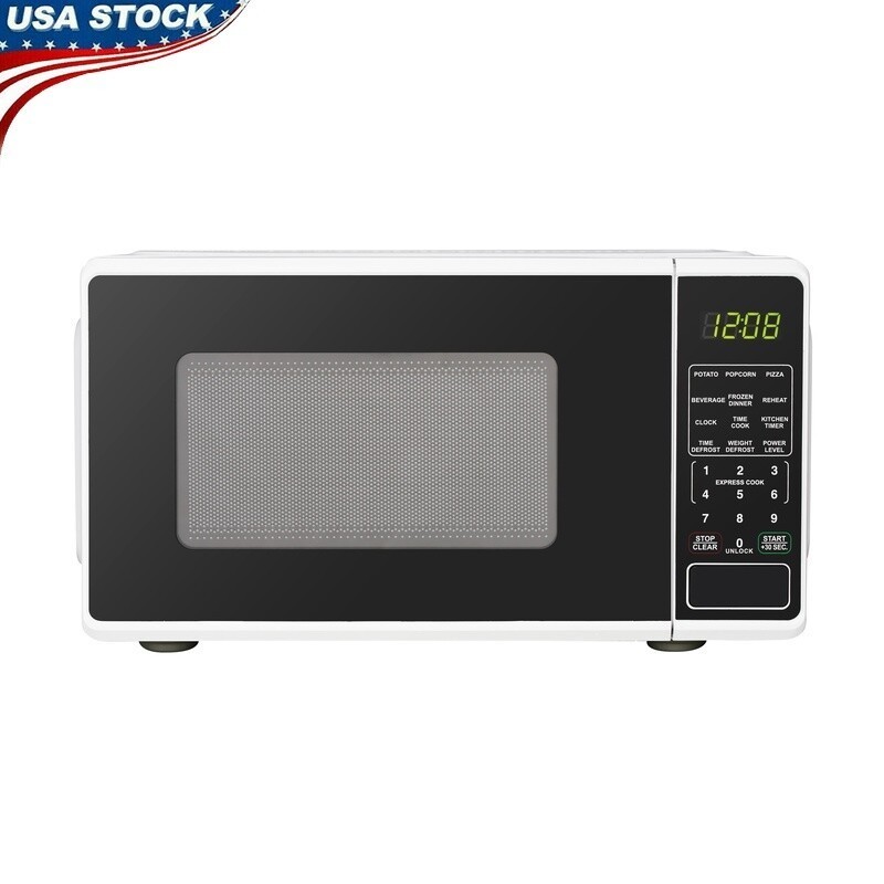 Countertop Microwave Oven 700W Digital Display Timer Child Lock Quick Set Menu