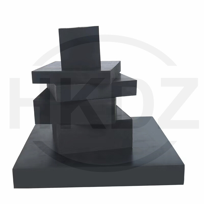 Black Rubber Sheets Pad Vibration Damping Wear Buffer Pads Thickess 5mm -50mm