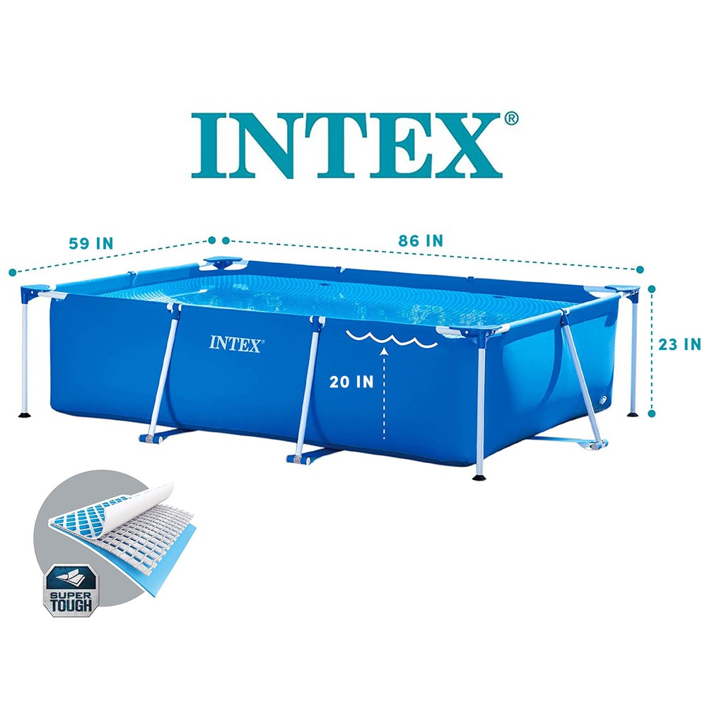 Intex Rectangular-Frame Above Ground Baby Splash Swimming Pool (Open Box)