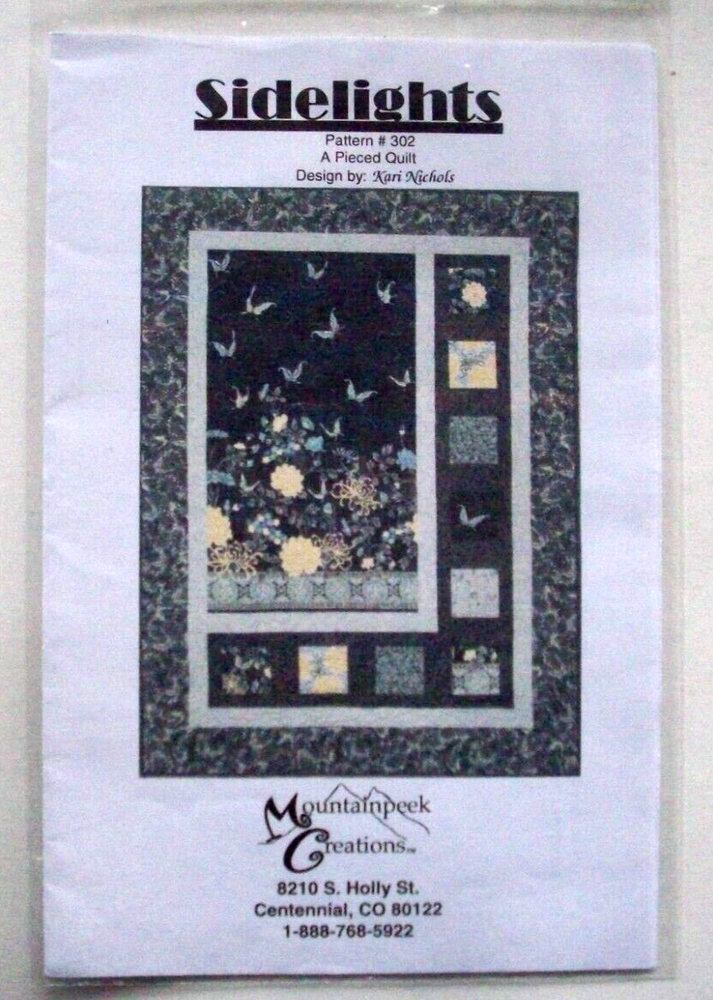 Sidelights pieced quilt pattern simple large blocks *W