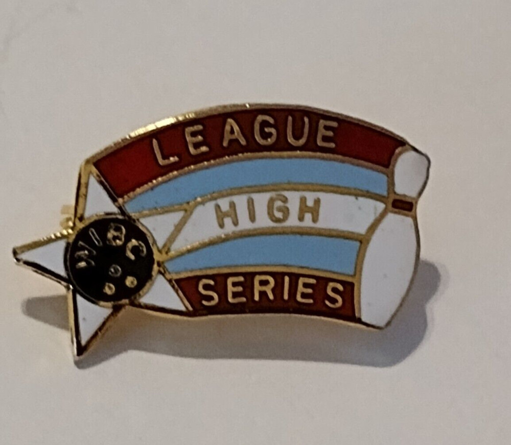 LEAGUE HIGH SERIES WIBC Bowling Lapel Pin
