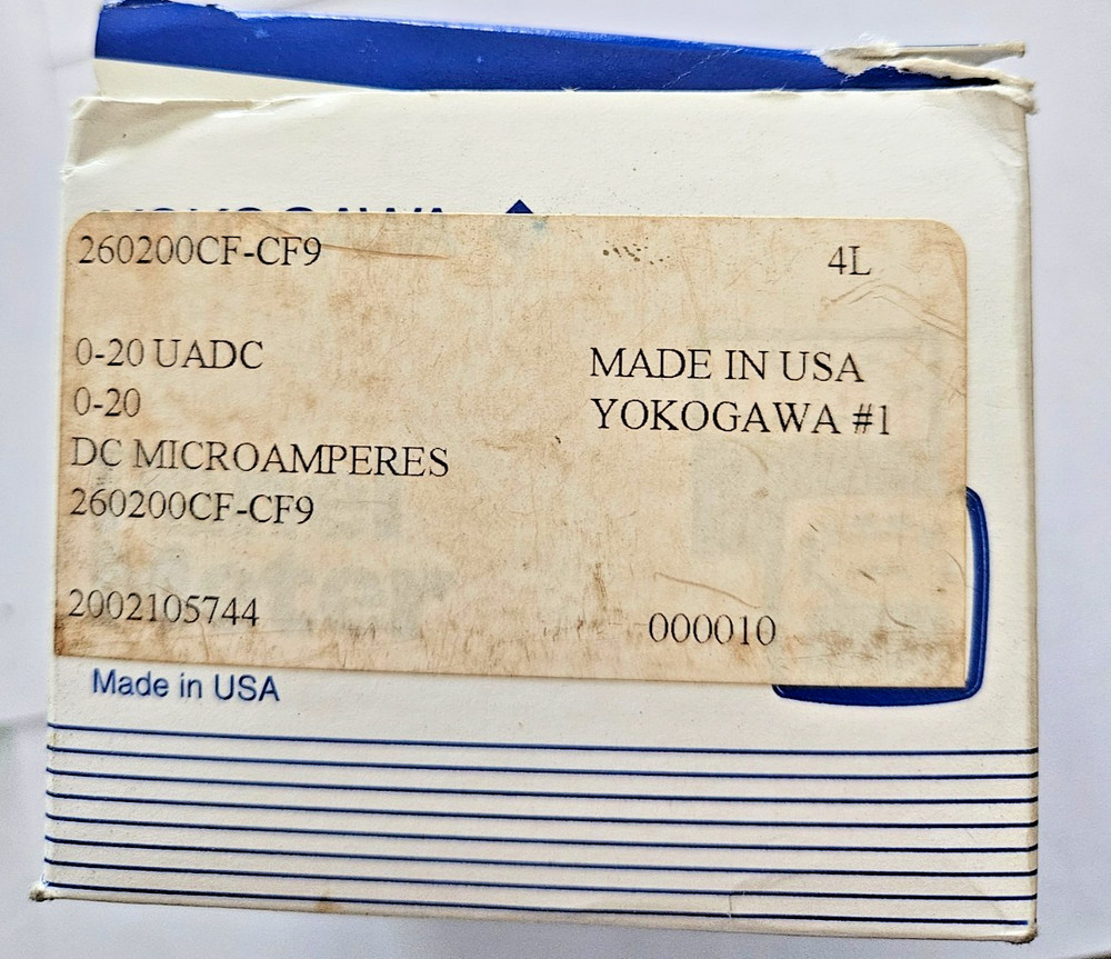 YOKOGAWA 260200CF-CF9 DC Microamperes Panel Meter