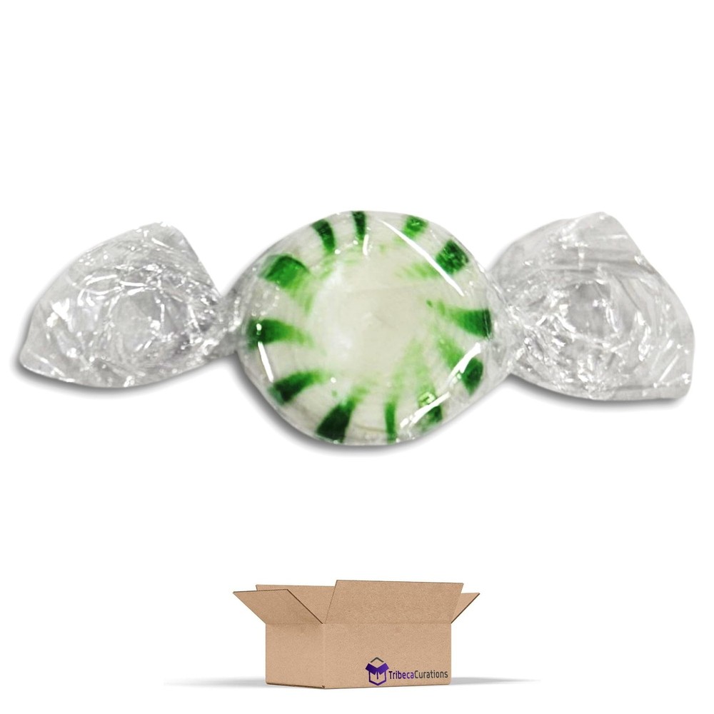 Green & White Individually Wrapped Spearmint Starlight Mints Bulk 6 Pounds