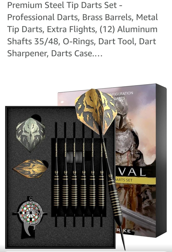 Premium Steel Tip DARTS Set MEDIEVAL