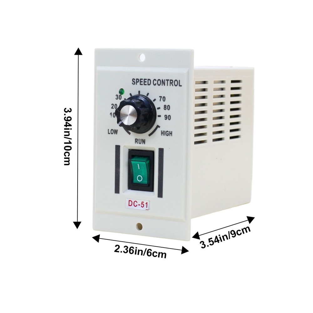 DC 0-90V Knob Motor Speed Controller Variable Adjustable Speed AC 110V Input
