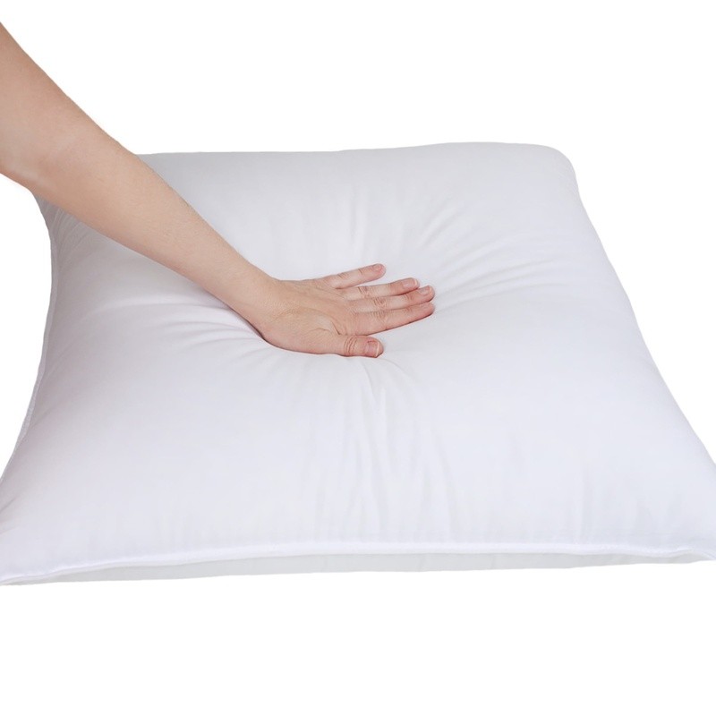 Solid Microfiber Medium Density Pillow Set of 4 Sleep Comfort Head Neck Support