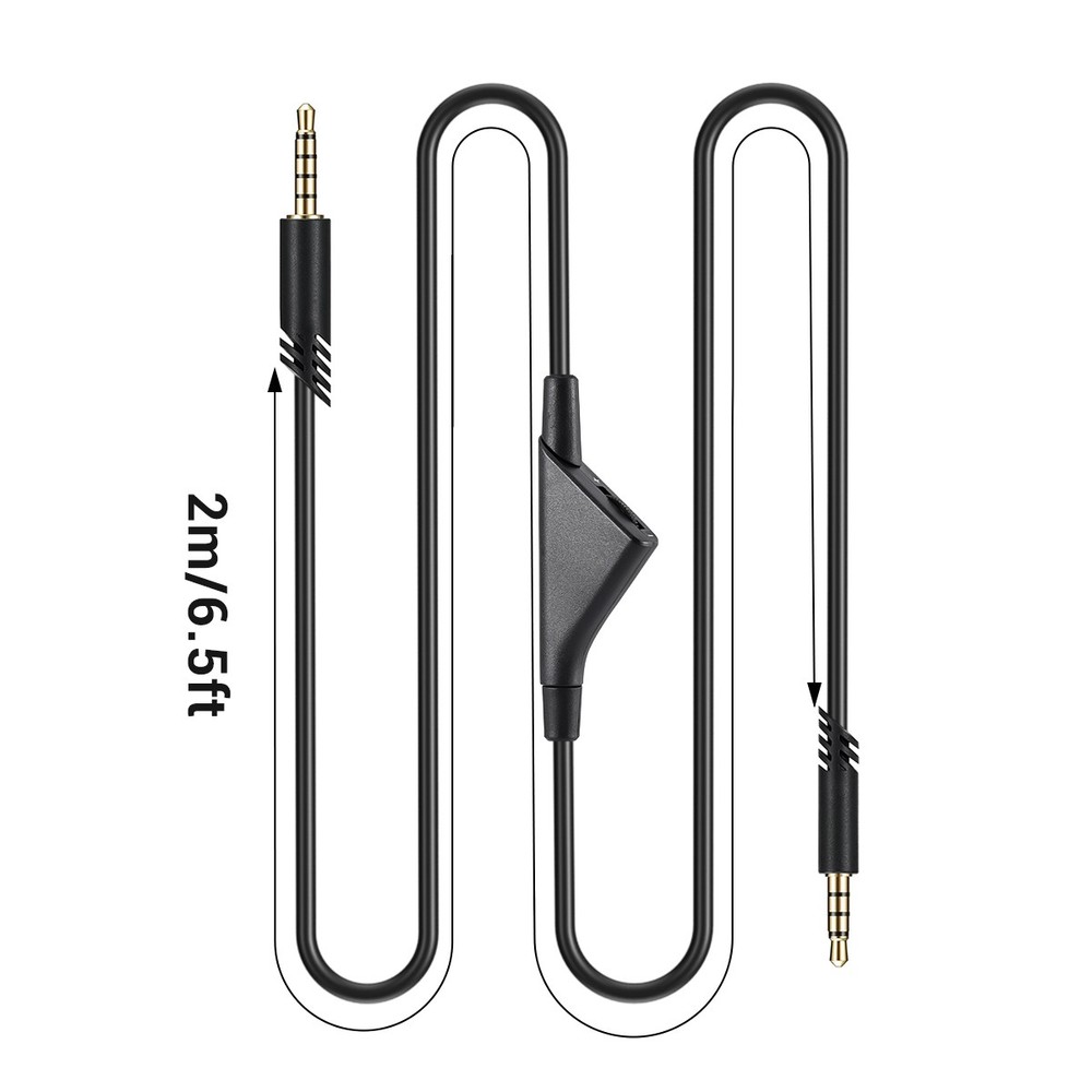 2M Replacement Audio Cable Cord Volume Control for Astro A40 A30 PS5 Xbox Gaming