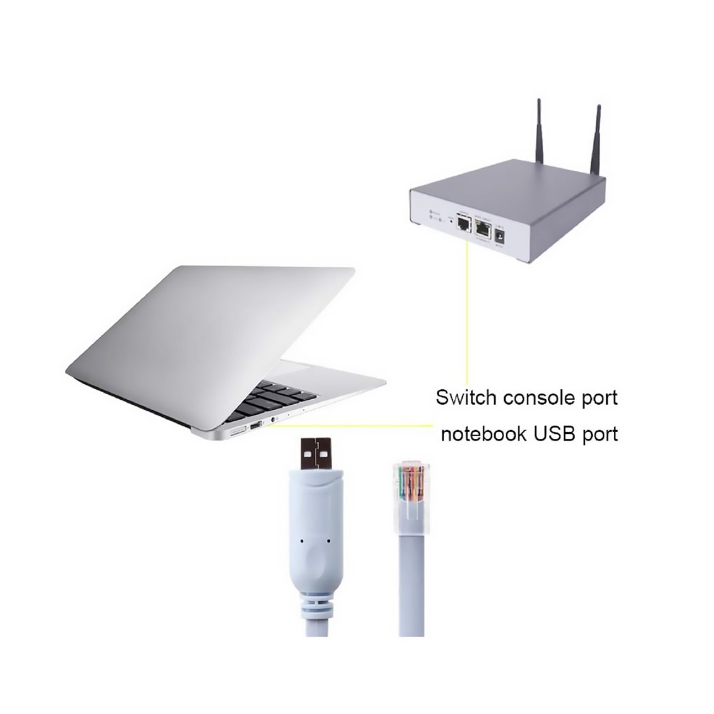 USB RJ45 Network Switch Cable For Cisco H3C Router Rollover Console Debug Line d