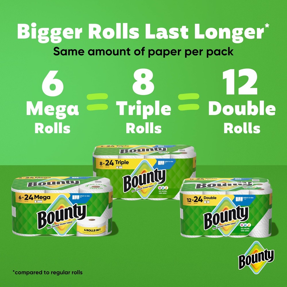 Select-A-Size Paper Towels, White, 8 Triple Rolls = 24 Regular Rolls