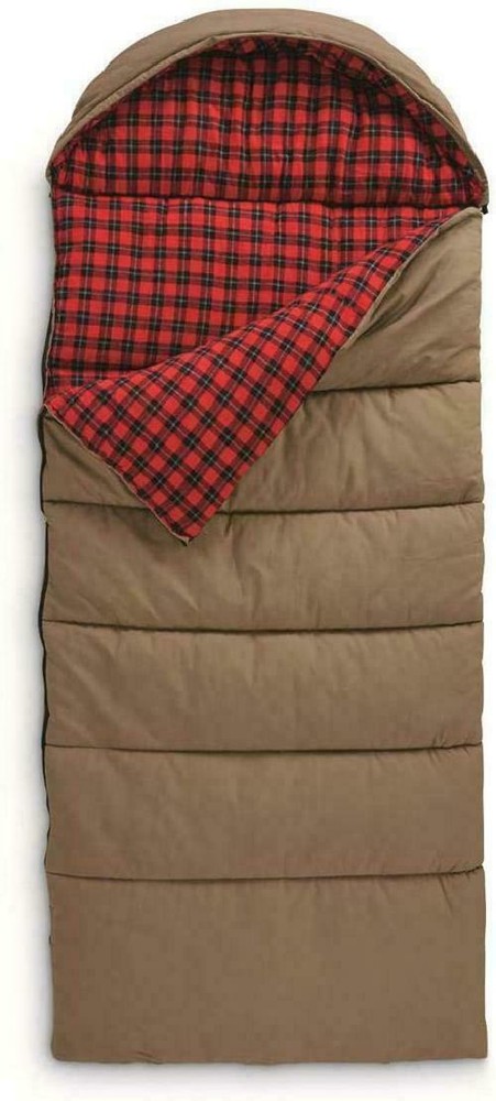 Guide Gear Canvas Hunter Extreme Sleeping Bag -30°F Rectangular-Shaped With Hood
