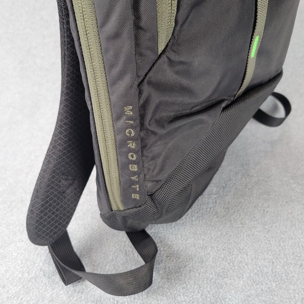 The North Face Microbyte Backpack Black Olive Green Laptop Daypack FlexVent