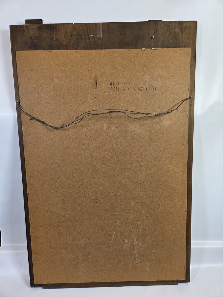 Vintage Lane Brutalist Walnut Wall Mirror