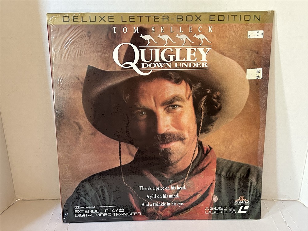 QUIGLEY DOWN UNDER (TOM SELLECK) NEW LASERDISC! STILL SEALED!