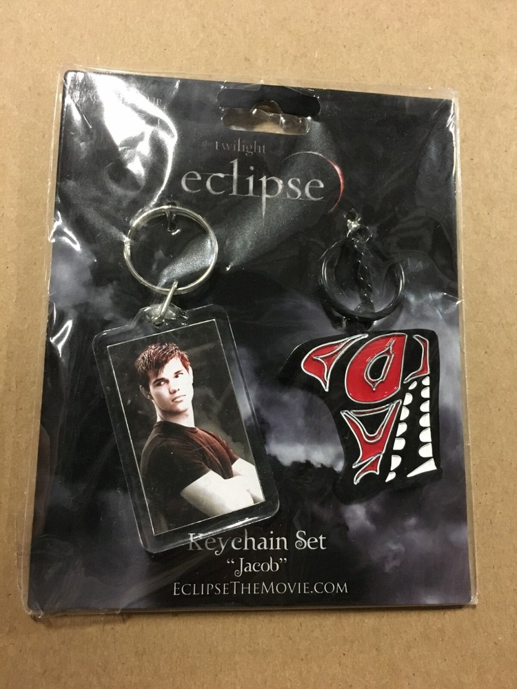 Twilight Saga Eclipse MOVIE Keychain set Team Jacob wolf