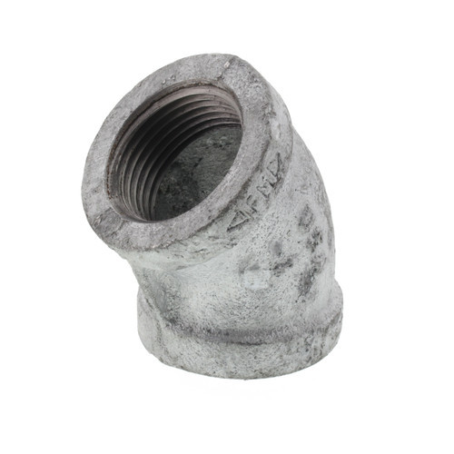 3/4" GALVANIZED MALLEABLE IRON 45 ELBOW DEG 45° ELBOW fitting pipe npt