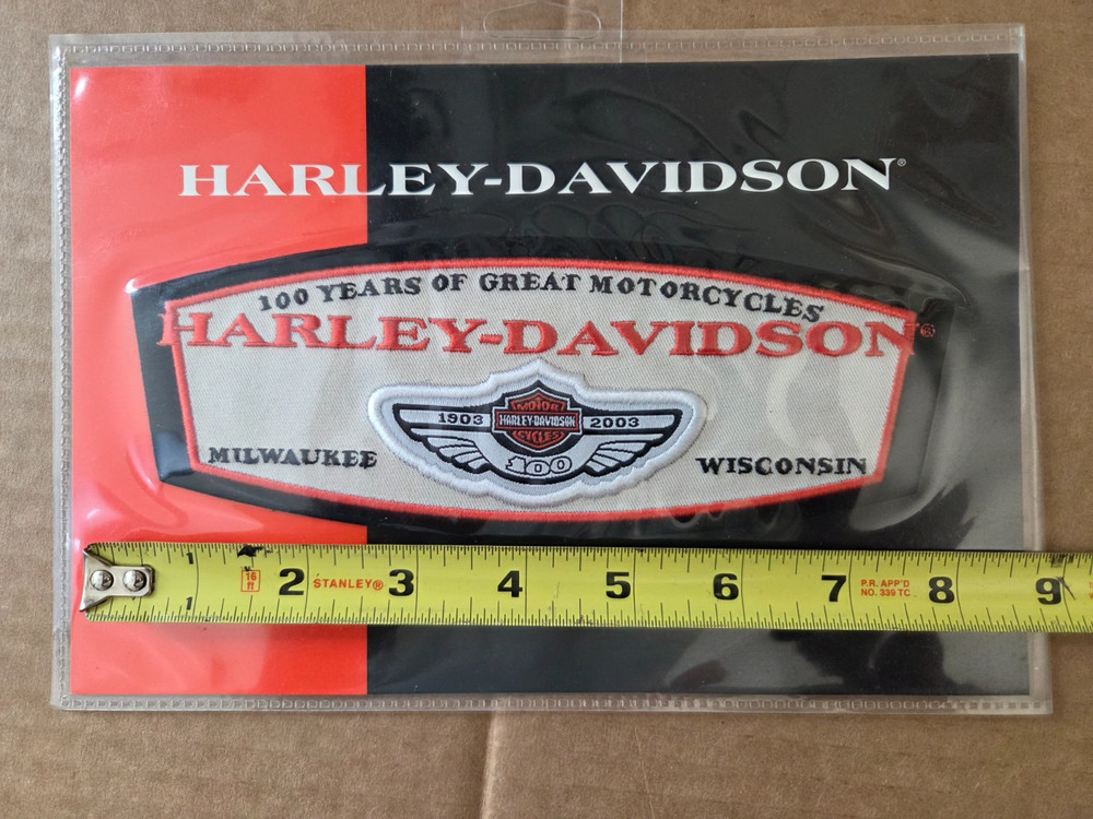 Harley Davidson 100th Anniversary Patch 8" wide 97981-03V